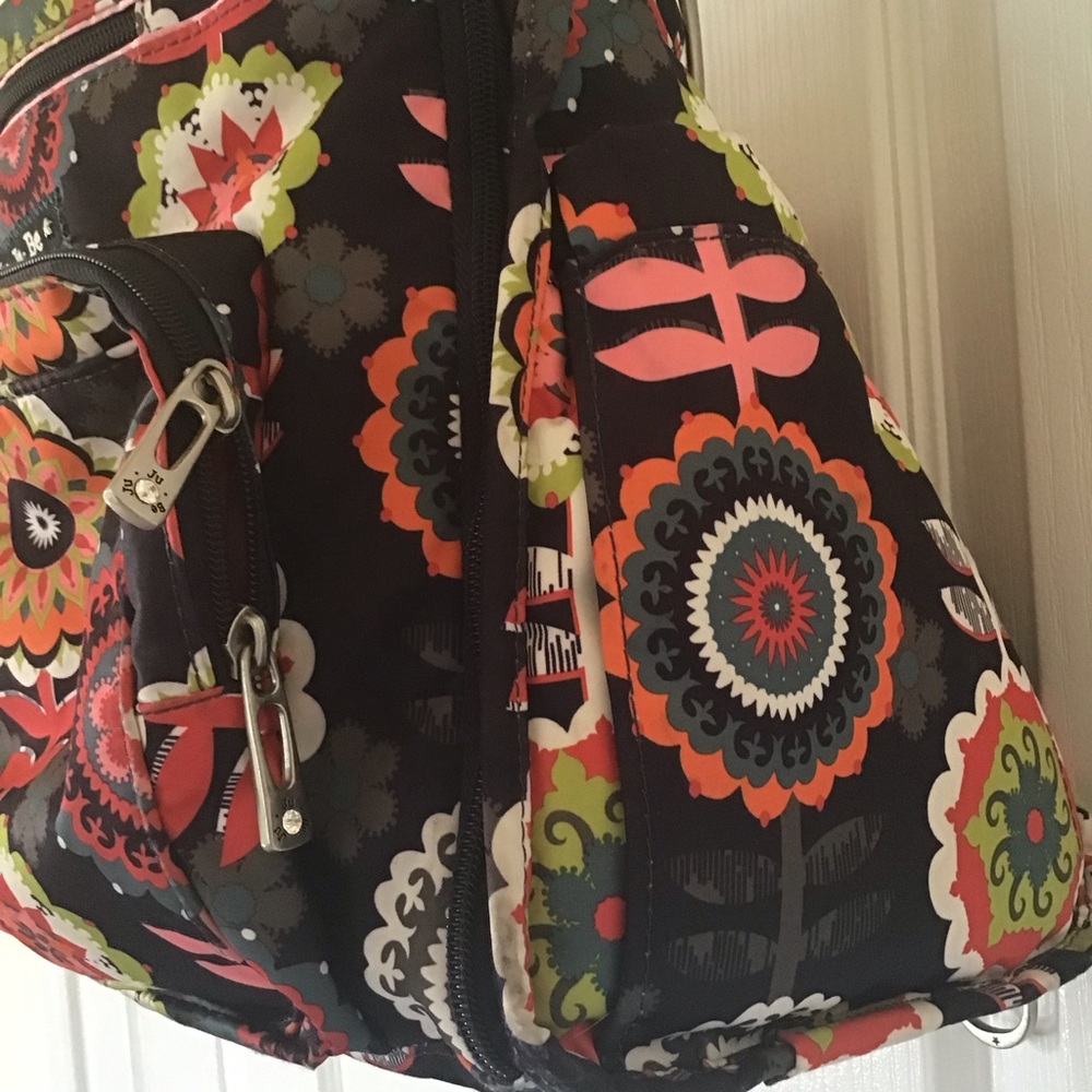 Ju Ju Be black floral baby bag/ backpack - Picture 3 of 9
